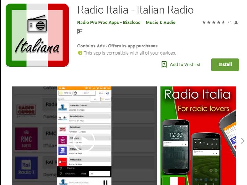 Radio Italia Play Store